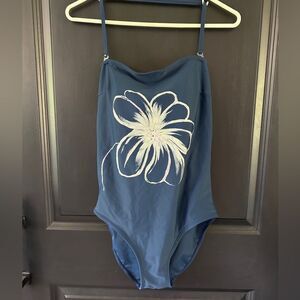 Vintage Sun Streak by Newport News Navy One with Flower Print Piece Lined